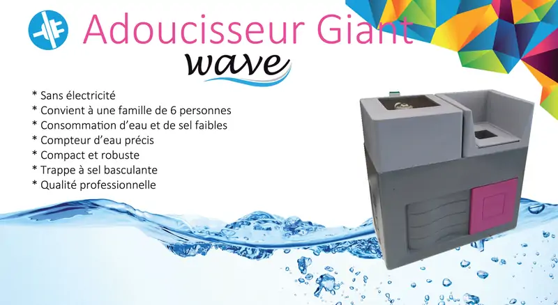 Adoucisseur d'eau Giant Wave à Saint-Pardoux-la-Croisille